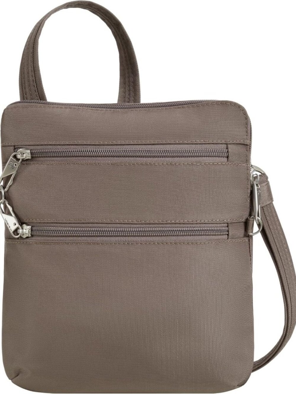Anti-Theft Classic Slim Double Zip Crossbody Bag for Travel & Everyday Use